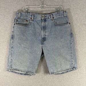 Vintage levi's shorts mens 36 x 9 jorts jean denim blue